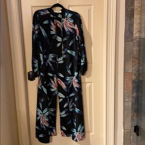 Feather Print Duster Coat